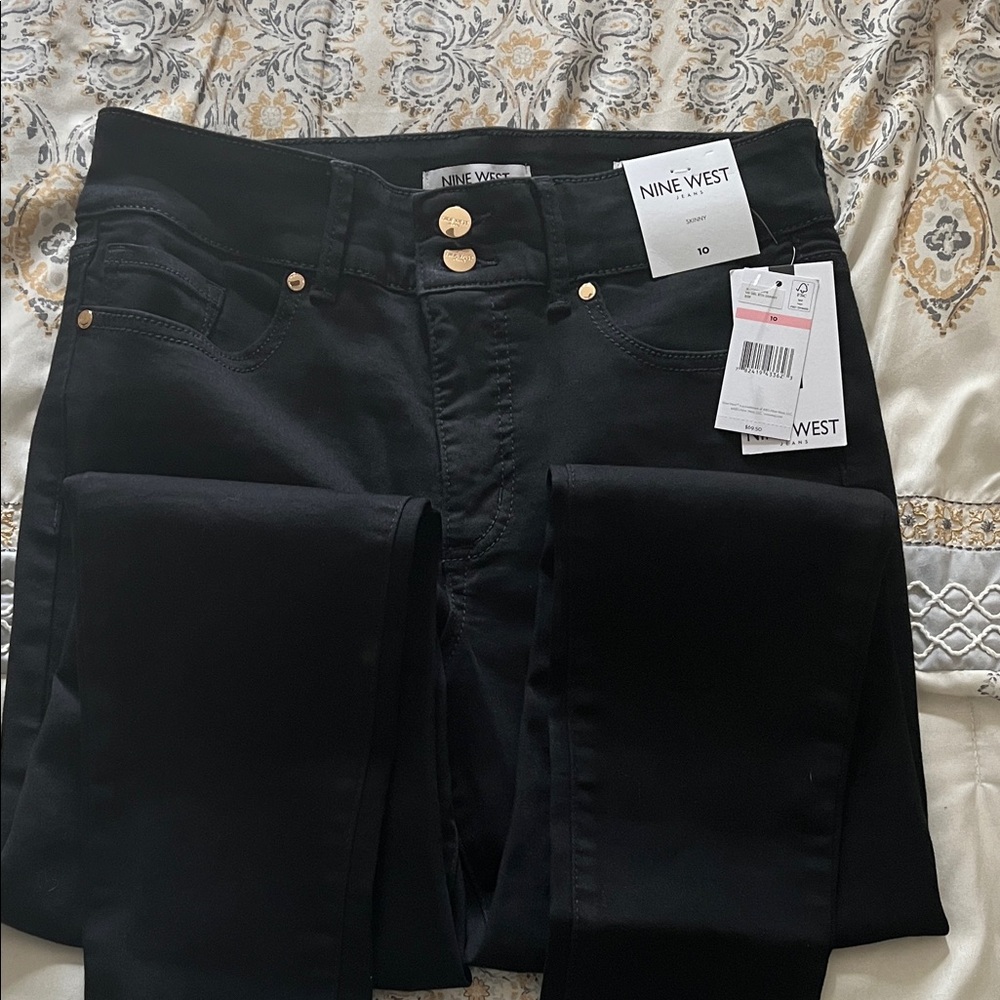 Nine West Women's Black Skinny Jeans - Sz. 10